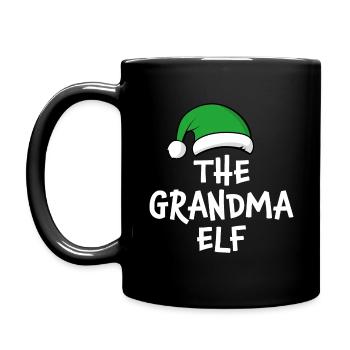 La grand-mère elfe - Mug uni - noir - Gauche