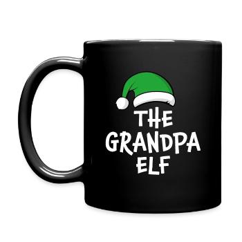 Der Opa Elf - Tasse einfarbig - Schwarz - Links