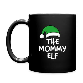 Die Mama Elfe - Tasse einfarbig - Schwarz - Links