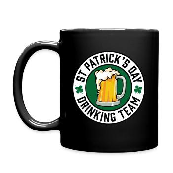 St. Patricks Day Trinkteam - Tasse einfarbig - Schwarz - Links