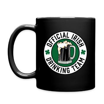 Offizielles Irish Drinking Team - Tasse einfarbig - Schwarz - Links