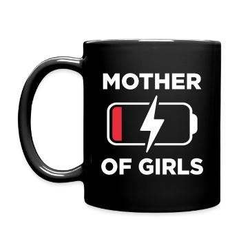 Mère de filles - Mug uni - noir - Gauche