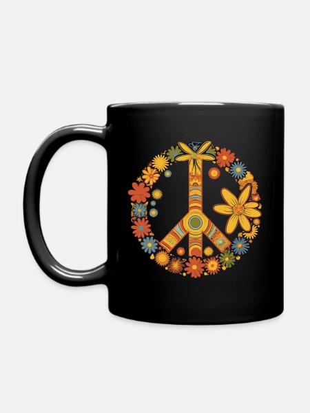 Peace - Sign 2 - Full Colour Mug - black