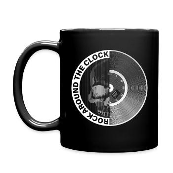 Rock around the clock white - Full Colour Mug - black - Left