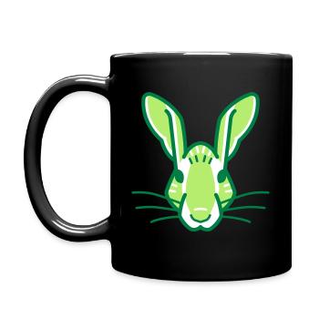 Waldfreunde Hase - Tasse einfarbig - Schwarz - Links