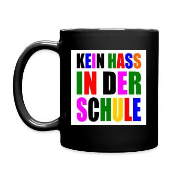 kein hass in der schule - Tasse einfarbig - Schwarz - Links