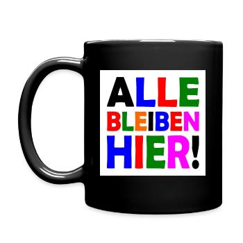 Alle bleiben hier - Tasse einfarbig - Schwarz - Links