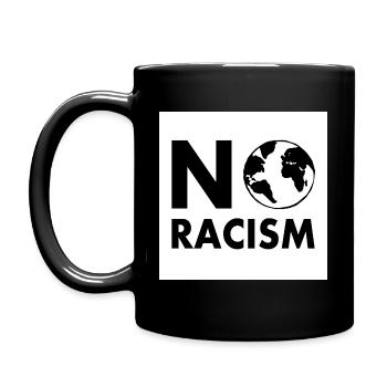 No racism - Tasse einfarbig - Schwarz - Links