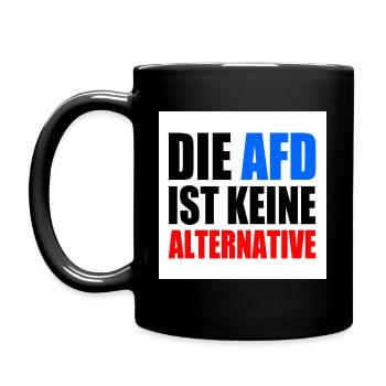 die afd ist keine alternative - Tasse einfarbig - Schwarz - Links