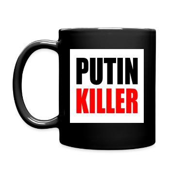 Putin killer - Tasse einfarbig - Schwarz - Links