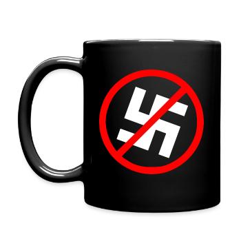 Gegen nazis hakenkreuz symbol - Tasse einfarbig - Schwarz - Links