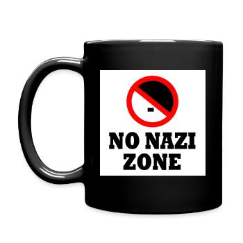 Against the right - no nazis zone - Full Colour Mug - black - Left