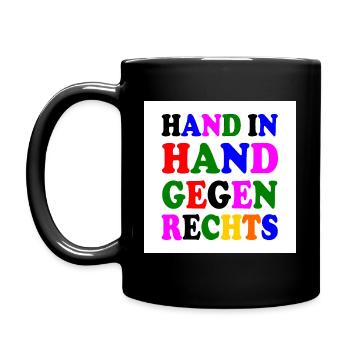 Gegen rechts - Tasse einfarbig - Schwarz - Links