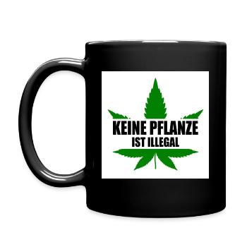 keine pflanze ist illegal - Tasse einfarbig - Schwarz - Links