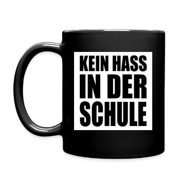 Kein hass in der schule - Tasse einfarbig - Schwarz - Links