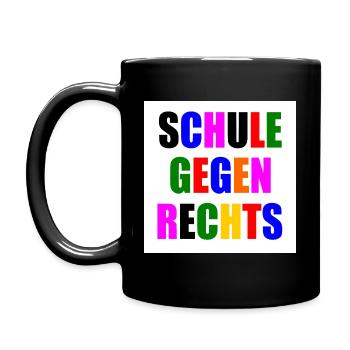 Schule gegen rechts - Tasse einfarbig - Schwarz - Links