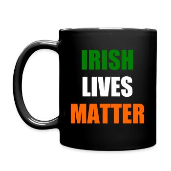 Irish lives matter - Full Colour Mug - black - Left