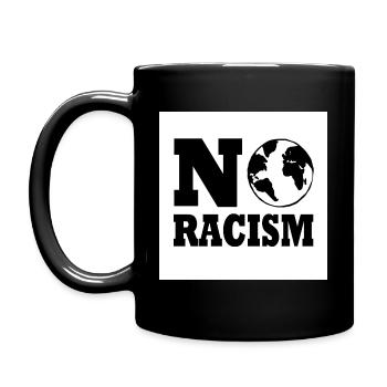 No racism - Tasse einfarbig - Schwarz - Links