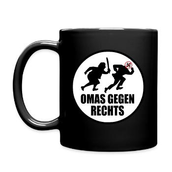 Omas gegen rechts - Tasse einfarbig - Schwarz - Links