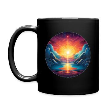 Couleurs paysage gai - Mug uni - noir - Gauche