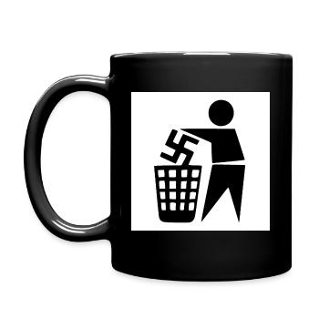 Against Nazis - Full Colour Mug - black - Left