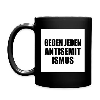 Against all anti-Semitism - Full Colour Mug - black - Left