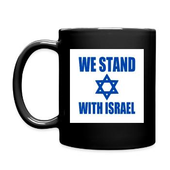 We stand with israel - Mug uni - noir - Gauche