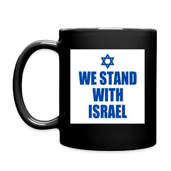 We stand with israel - Full Colour Mug - black - Left