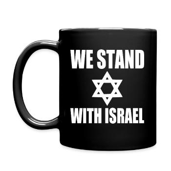 We stand with israel - Mug uni - noir - Gauche