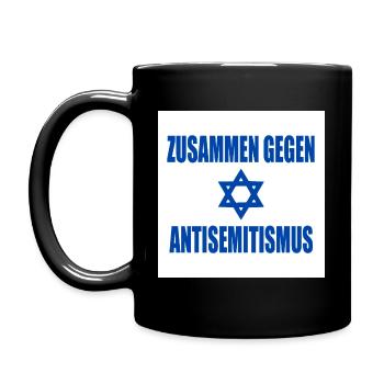 zusammen gegen antisemitismus - Tasse einfarbig - Schwarz - Links