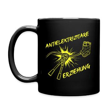 Antielektrizitäre Erziehung – Gelb - Tasse einfarbig - Schwarz - Links