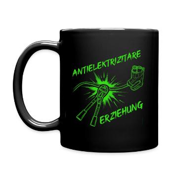 Antielektrizitäre Erziehung – Grün - Tasse einfarbig - Schwarz - Links