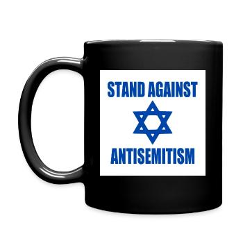 stand against antisemitism - Tasse einfarbig - Schwarz - Links