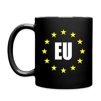 Eu - europa - Tasse einfarbig - Schwarz - Links