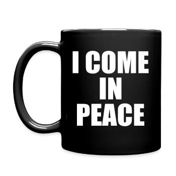i come in peace i'm peace - Full Colour Mug - black - Left