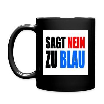 dit non au bleu - Mug uni - noir - Gauche