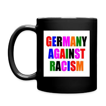Germany against racism - Tasse einfarbig - Schwarz - Links