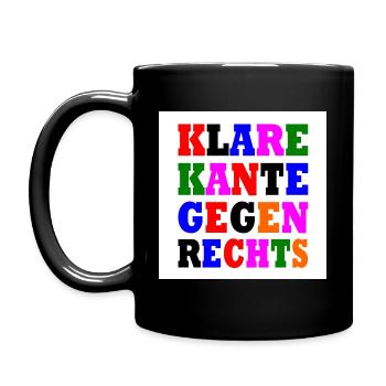 klare kante gegen rechts - Tasse einfarbig - Schwarz - Links
