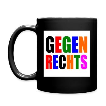 Gegen rechts - Tasse einfarbig - Schwarz - Links