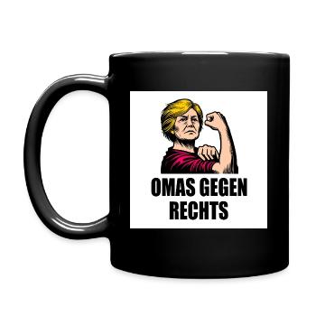 Omas gegen rechts - Tasse einfarbig - Schwarz - Links