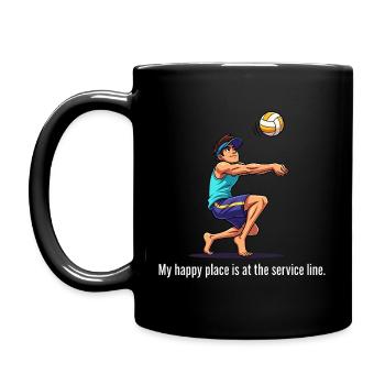 Beach volleyball lovers - Full Colour Mug - black - Left
