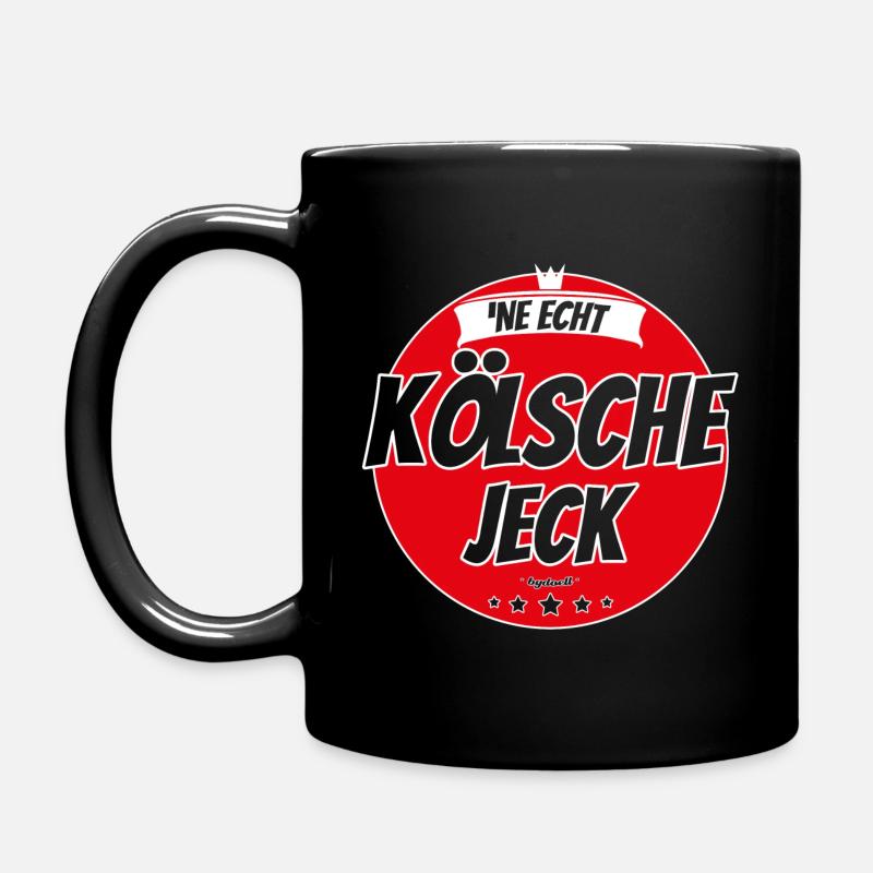 Kölsche Jeck - Tasse einfarbig - Schwarz