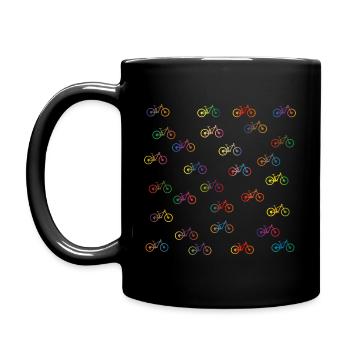 Kids Kids Bicycle Mountain Bike Colorful - Full Colour Mug - black - Left