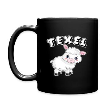 texel schaf t-shirt insel Holland tshirt lamm - Tasse einfarbig - Schwarz - Links