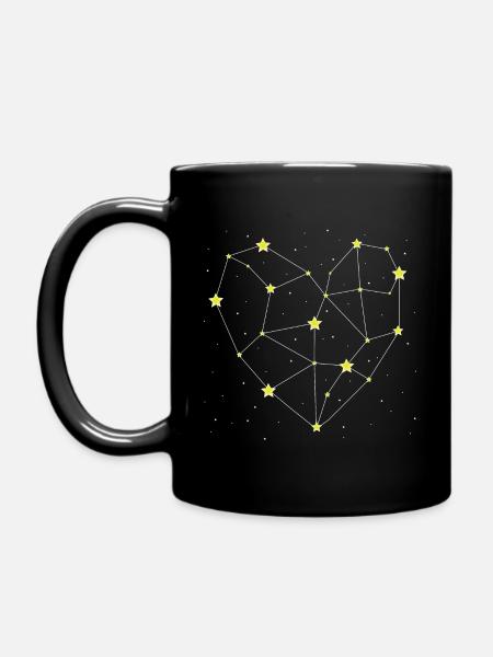Cœur dans les étoiles - Mug uni - noir