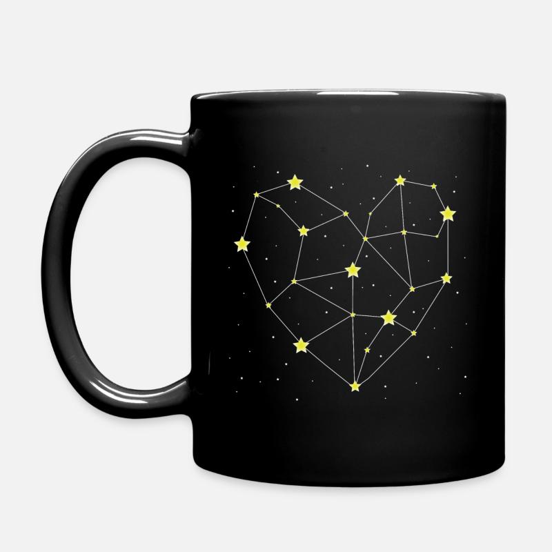 Cœur dans les étoiles - Mug uni - noir