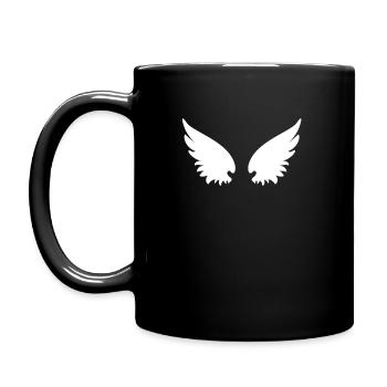 ailes blanches d'un ange - Mug uni - noir - Gauche