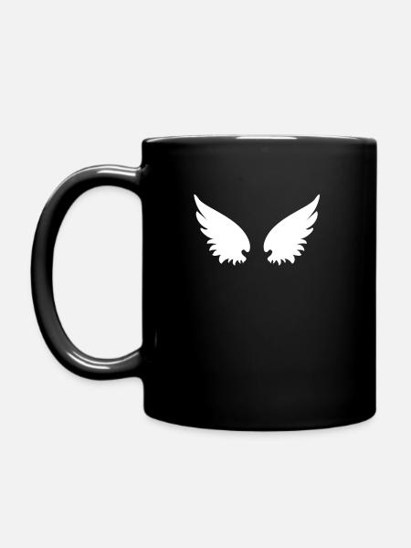 ailes blanches d'un ange - Mug uni - noir