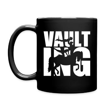 Voltigieren - Tasse einfarbig - Schwarz - Links