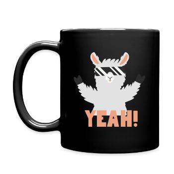 Cool Llama - Full Colour Mug - black - Left